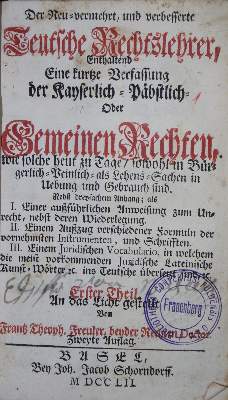 Bild Nr.1: 135-748 Freuler,F.T.: (Juridica und Kriminologie)