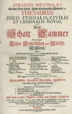 Bild Nr.1: 135-763 Melonius,J.: (Juridica und Kriminologie)