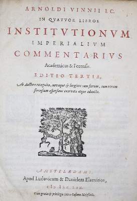 Bild Nr.1: 135-770 Vinnius,A.: (Juridica und Kriminologie)