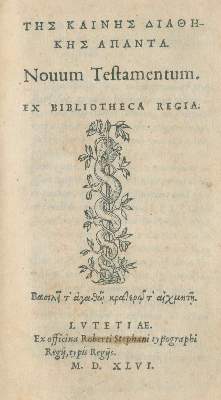 Bild Nr.1: 135-80 Novum Testamentum graece:: (Bibeln)