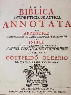 Bild Nr.1: 135-81 Olearius,G.: (Bibeln)