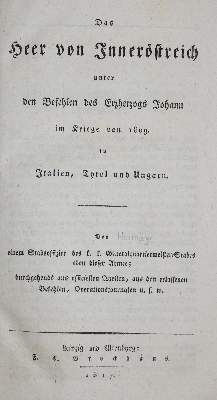 Bild Nr.1: 135-810 (Hormayr zu Hortenburg,J.v.).: (Militaria)