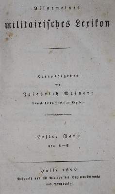 Bild Nr.1: 135-816 Meinert,F. (Hrsg.).: (Militaria)