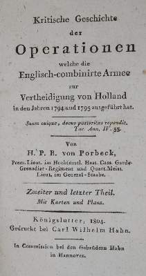 Bild Nr.1: 135-821 Porbeck,H.P.R.v.: (Militaria)