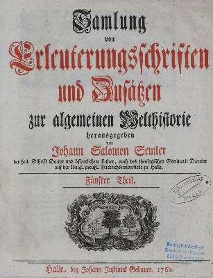 Bild Nr.1: 135-865 Semler,J.S.: (Numismatik u. Siegelkunde, Medaillen)