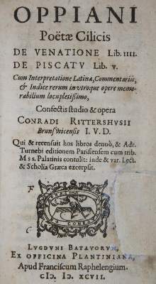 Bild Nr.1: 135-920 Oppianus.: (Jagd)
