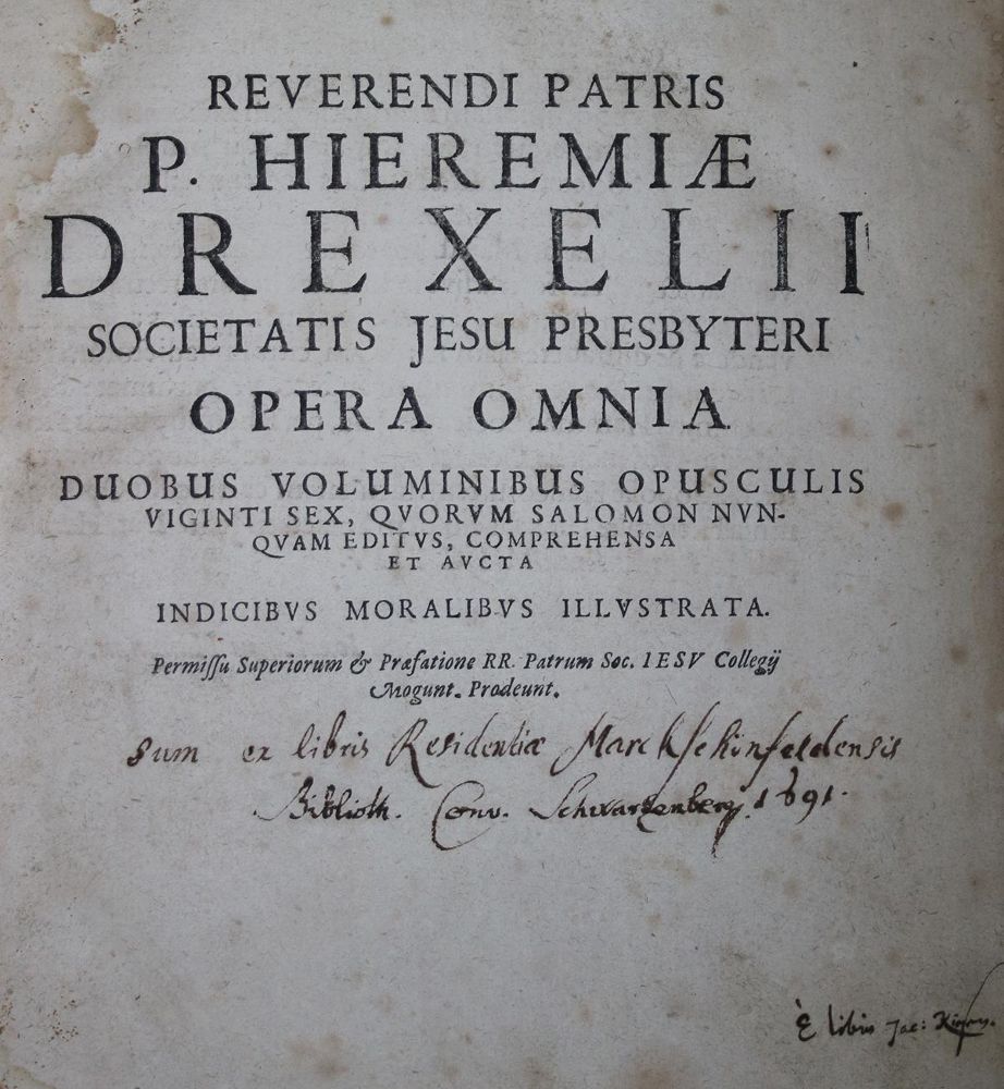 Große Abbildung Nr.1: 136-100 Drexel,J.: (Alte Drucke, Handschriften und Theologie)