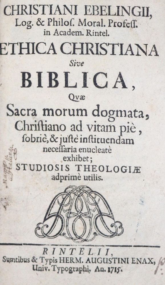 Große Abbildung Nr.1: 136-101 Ebeling,C.: (Alte Drucke, Handschriften und Theologie)
