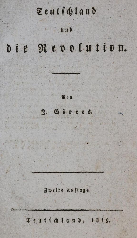 Große Abbildung Nr.1: 136-1011 Görres,I.: (Literatur und illustrierte Bücher bis 19.Jahrhundert)