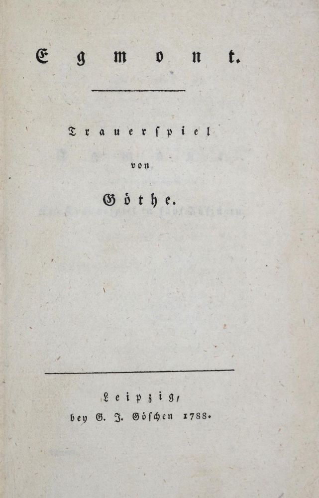 Große Abbildung Nr.1: 136-1015 Goethe,J.W.v.: (Literatur und illustrierte Bücher bis 19.Jahrhundert)