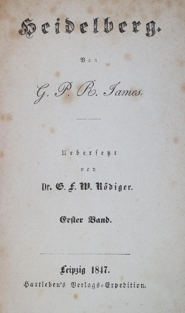 Große Abbildung Nr.1: 136-1046 James,G.P.R.: (Literatur und illustrierte Bücher bis 19.Jahrhundert)