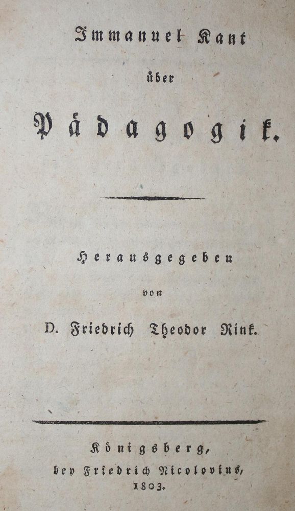 Große Abbildung Nr.1: 136-1052 Kant,I.: (Literatur und illustrierte Bücher bis 19.Jahrhundert)