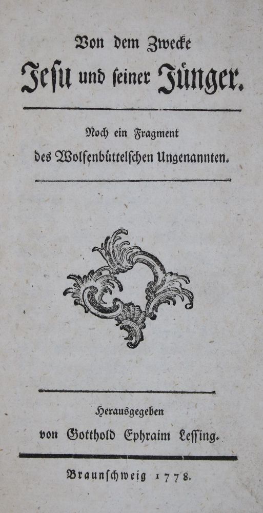 Große Abbildung Nr.1: 136-1085 Lessing,G.E. (Hrsg.).: (Literatur und illustrierte Bücher bis 19.Jahrhundert)