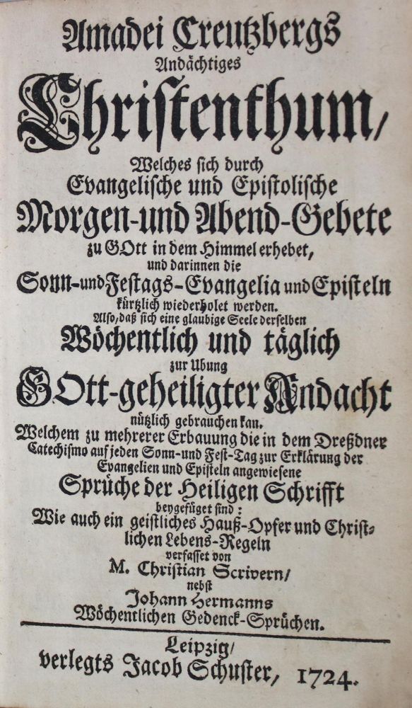 Große Abbildung Nr.1: 136-109 Creutzberg,A. (d.i. P.B.Sinold, genannt v.Schütz).: (Emblemata)