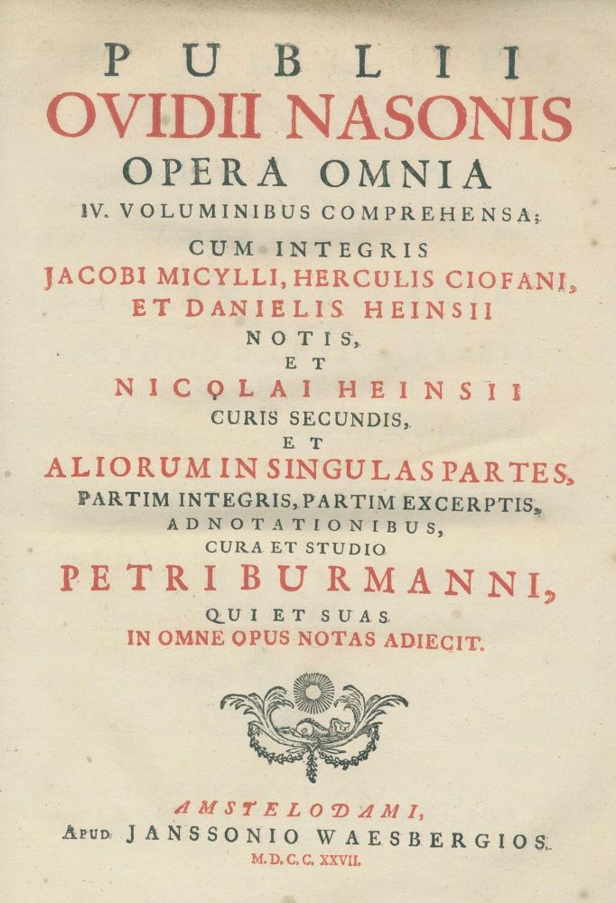 Große Abbildung Nr.2: 136-1109 Ovidius,N.P.: (Literatur und illustrierte Bücher bis 19.Jahrhundert)