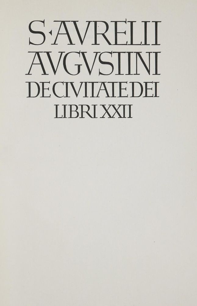 Große Abbildung Nr.2: 136-1173 Augustinus, Aurelius Sanctus.: (Literatur und illustrierte Bücher 20.Jahrhundert - Alte Literatur in modernen Ausgaben)