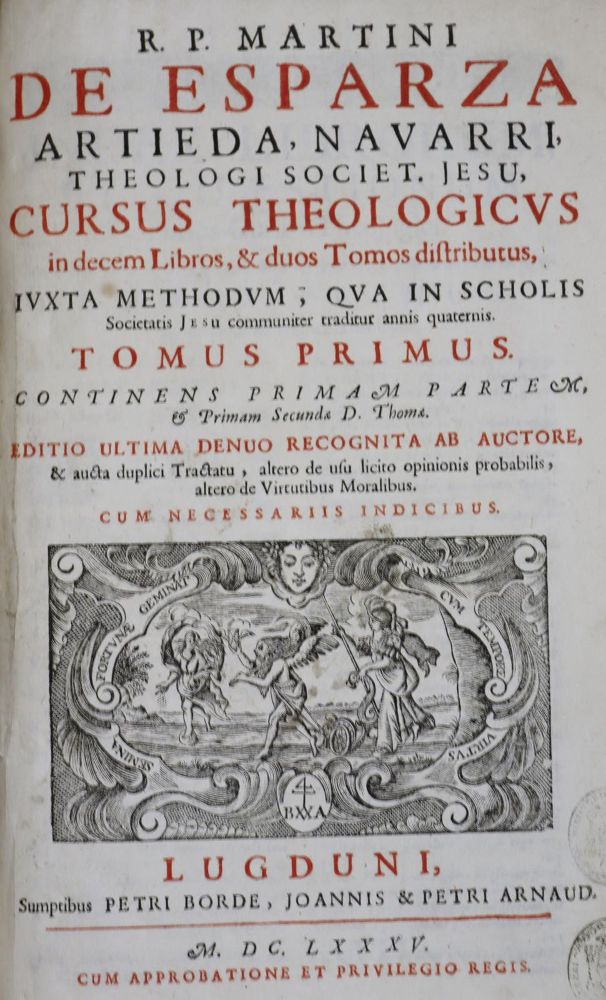 Große Abbildung Nr.1: 136-118 Esparza Artieda,M.de.: (Alte Drucke, Handschriften und Theologie)