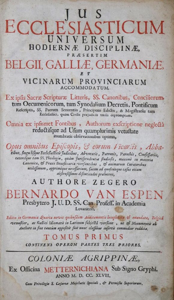 Große Abbildung Nr.1: 136-119 Espen,Z.B.v.: (Alte Drucke, Handschriften und Theologie)
