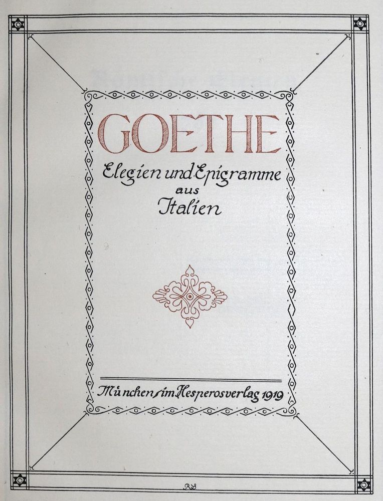 Große Abbildung Nr.1: 136-1241 Goethe,J.W.v.: (Literatur und illustrierte Bücher 20.Jahrhundert - Alte Literatur in modernen Ausgaben)