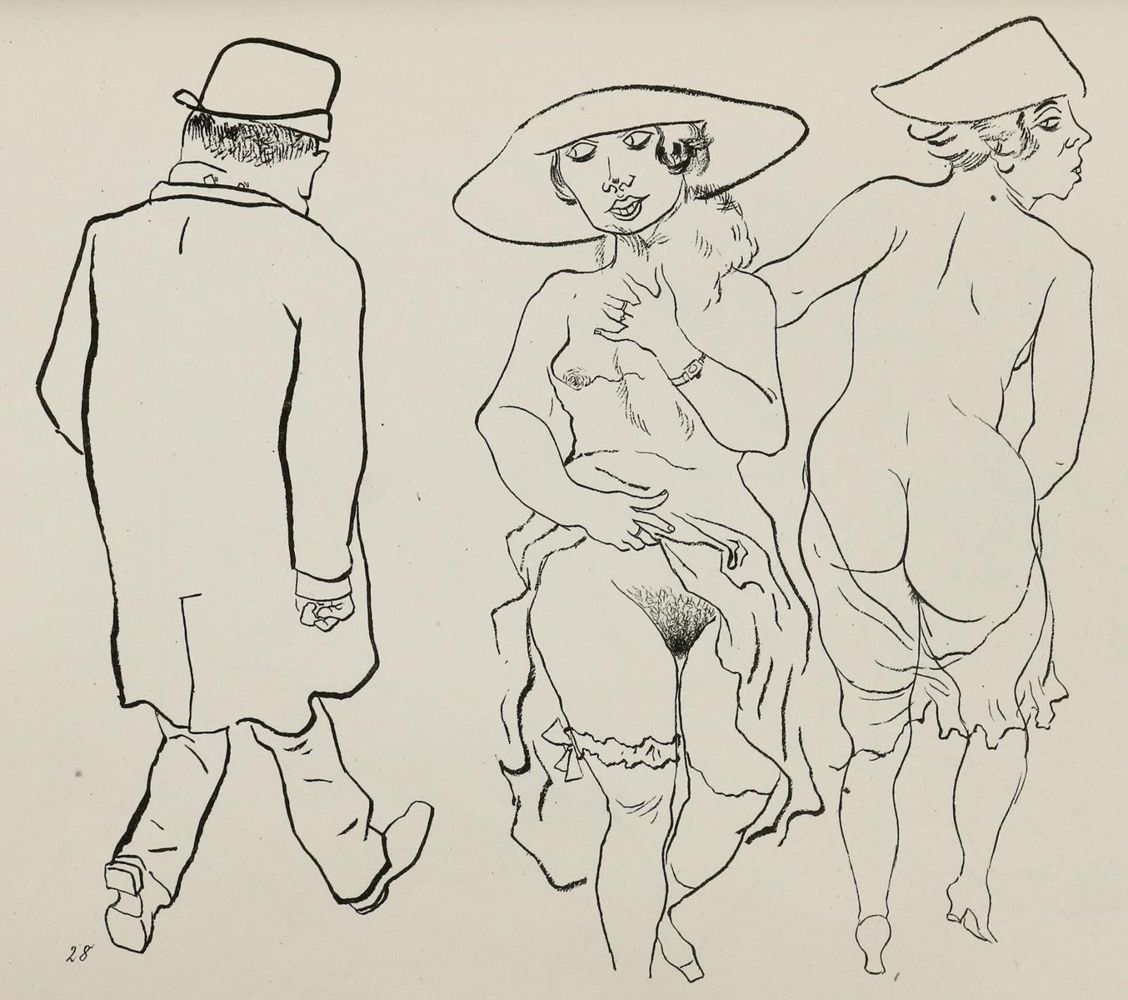 Große Abbildung Nr.4: 136-1254 Grosz,G.: (Literatur und illustrierte Bücher 20.Jahrhundert - Alte Literatur in modernen Ausgaben)