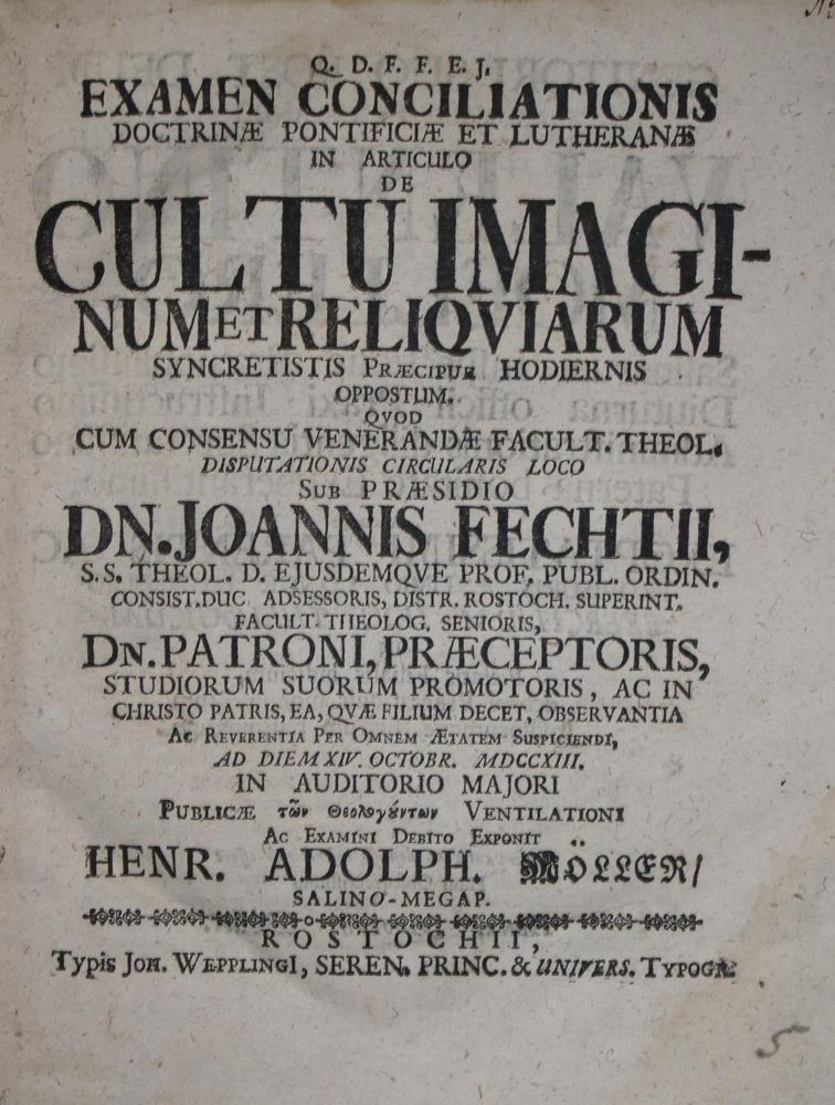 Große Abbildung Nr.1: 136-129 Fecht,J.: (Alte Drucke, Handschriften und Theologie)