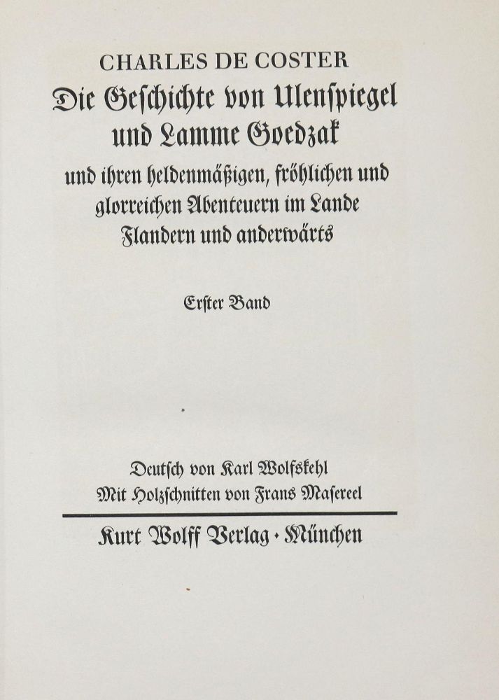 Große Abbildung Nr.2: 136-1300 Coster,C.de.: (Masereel)