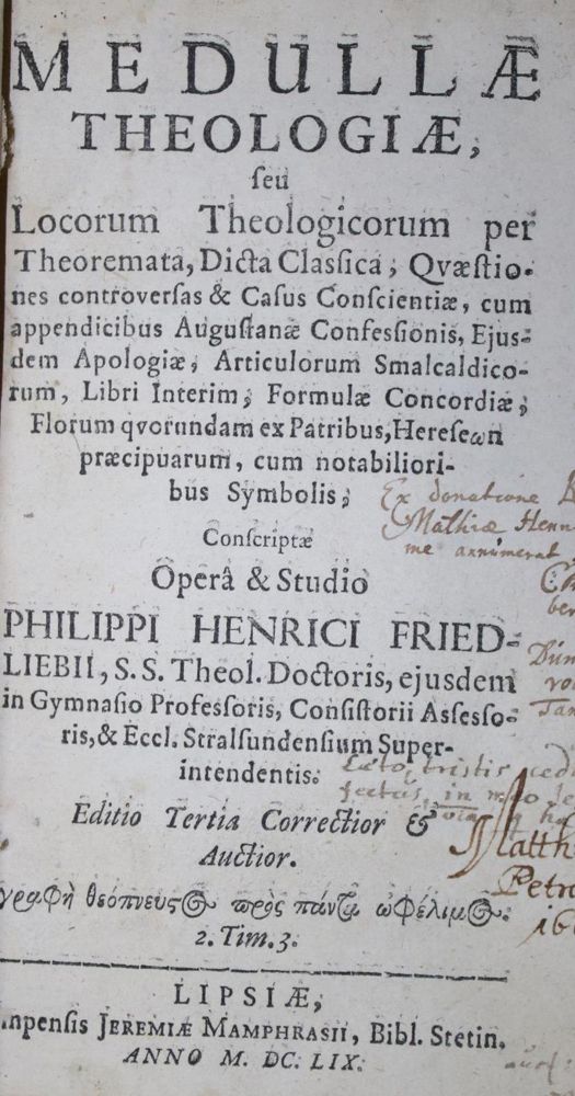 Große Abbildung Nr.31: 136-132 Fiedler,C.: (Alte Drucke, Handschriften und Theologie)