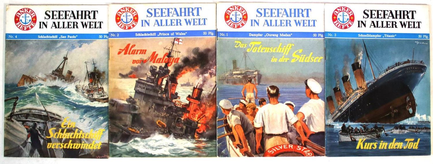Große Abbildung Nr.1: 136-1358 Seefahrt in aller Welt.: (Literatur und illustrierte Bücher 20.Jahrhundert - Alte Literatur in modernen Ausgaben)