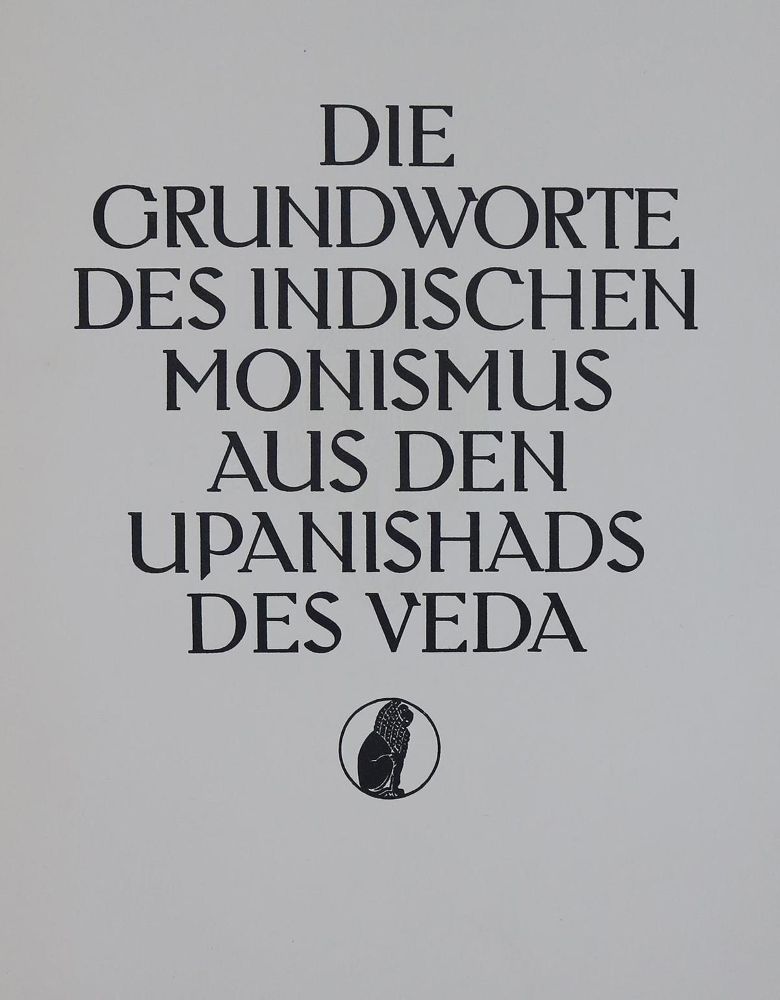 Große Abbildung Nr.2: 136-1374 Upanishads.: (Literatur und illustrierte Bücher 20.Jahrhundert - Alte Literatur in modernen Ausgaben)