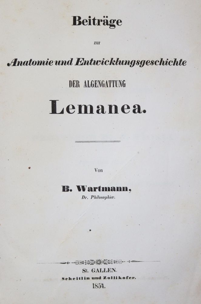 Große Abbildung Nr.1: 136-1401 Wartmann,B.: (Botanik, Algen)