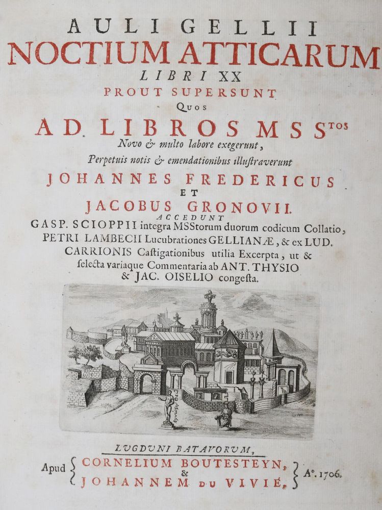 Große Abbildung Nr.2: 136-143 Gellius,A.: (Alte Drucke, Handschriften und Theologie)