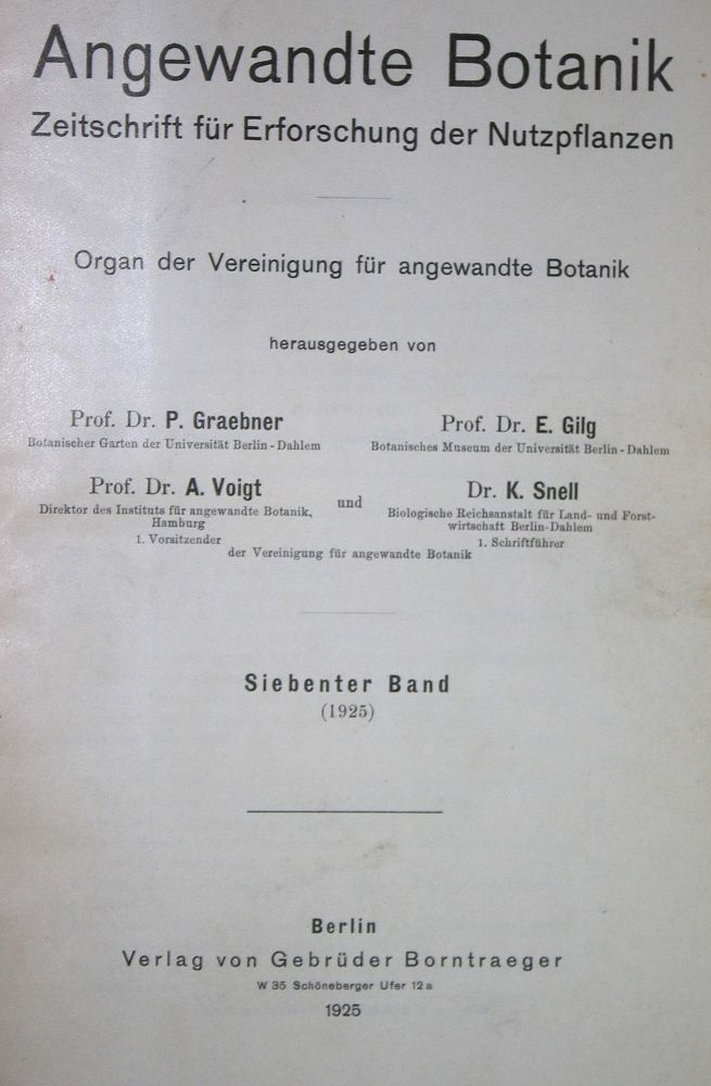 Große Abbildung Nr.1: 136-1435 Snell,K. (Hrsg.).: (Botanik)