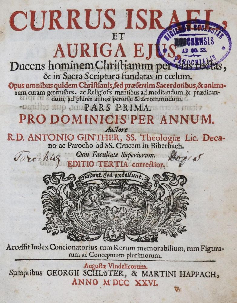 Große Abbildung Nr.2: 136-145 Ginther,A.: (Alte Drucke, Handschriften und Theologie)