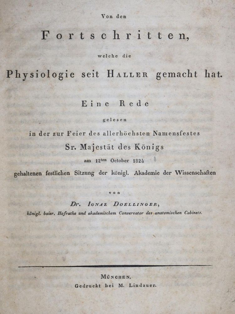 Große Abbildung Nr.1: 136-1465 Doellinger,I.: (Medizin, Haller)