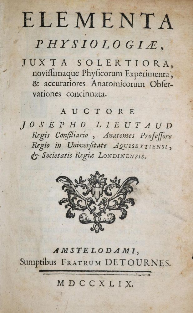 Große Abbildung Nr.1: 136-1482 Lieutaud,J.: (Medizin)