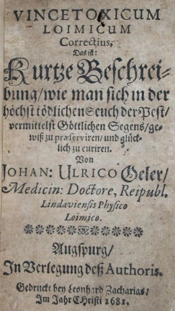 Große Abbildung Nr.1: 136-1493 Oeler,J.U.: (Medizin, Pest)