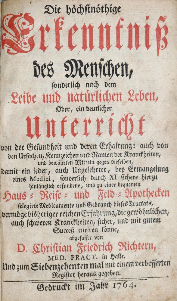 Große Abbildung Nr.1: 136-1496 Richter,C.F.: (Medizin, Pharmazie)
