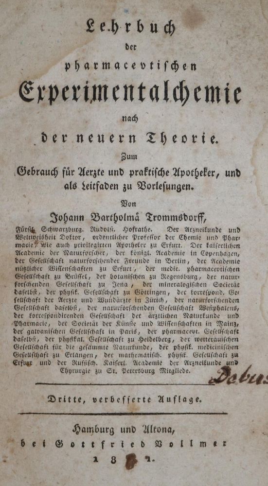 Große Abbildung Nr.1: 136-1498 Trommsdorff,J.B.: (Medizin, Pharmazie)