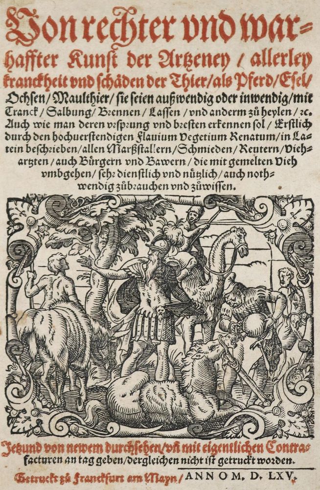 Große Abbildung Nr.1: 136-1528 Vegetius Renatus, F.: (Medizin)