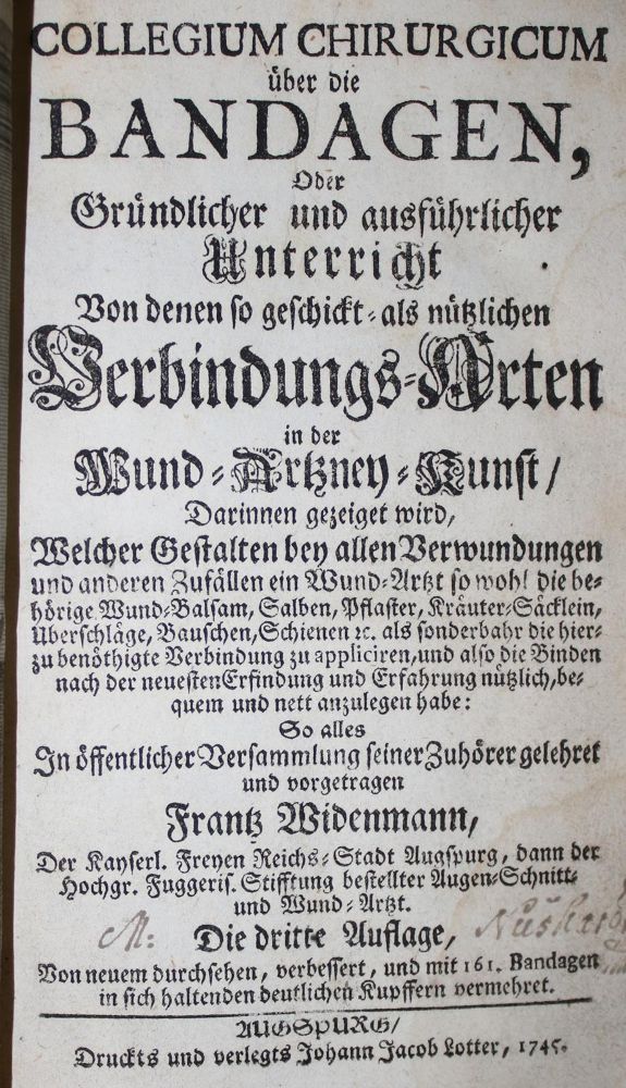 Große Abbildung Nr.1: 136-1530 Widenmann,F.: (Medizin)