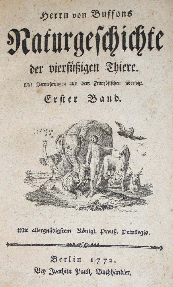 Große Abbildung Nr.1: 136-1537 Buffon,(G.L.L.)de.: (Zoologie)