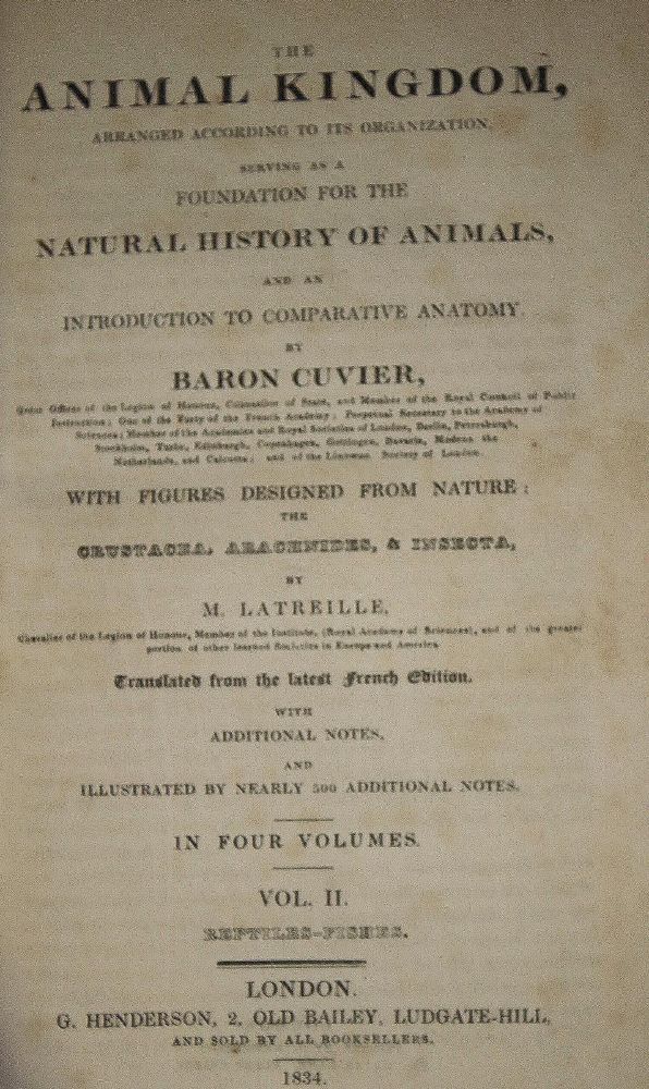 Große Abbildung Nr.1: 136-1539 Cuvier,G.L.Ch. Baron de.: (Zoologie)
