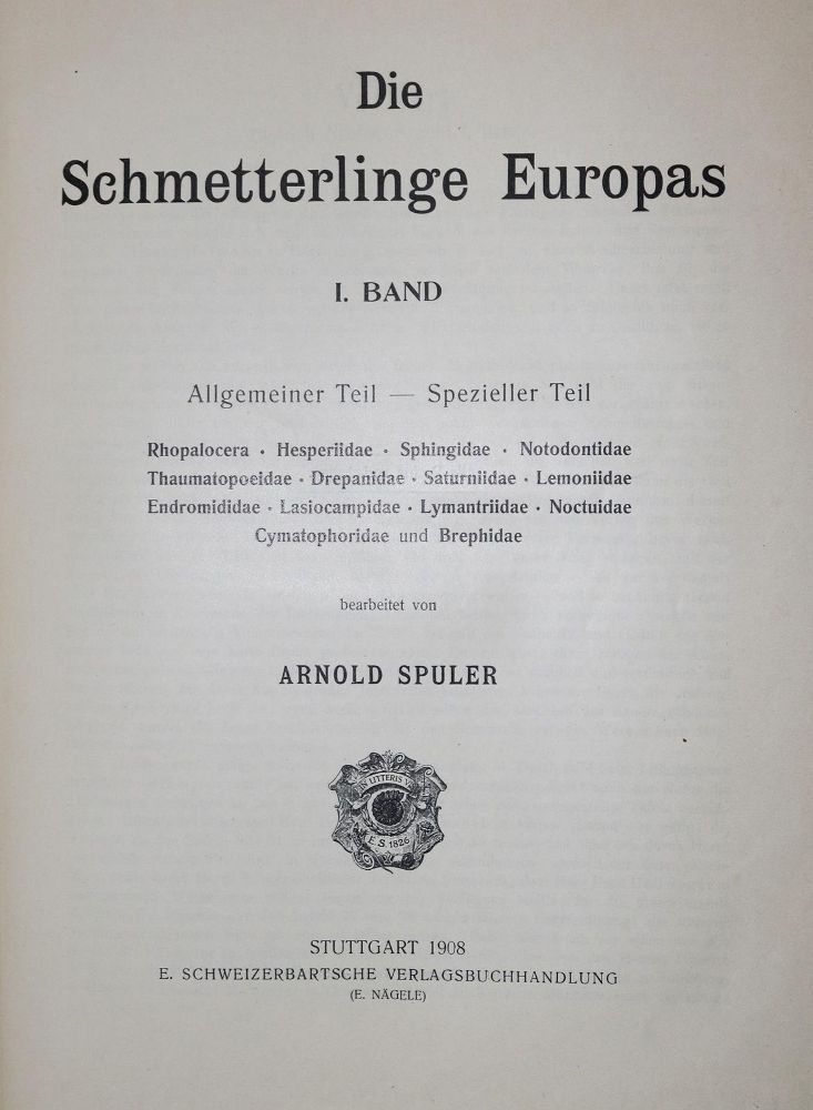 Große Abbildung Nr.3: 136-1564 Spuler,A.: (Zoologie, Schmetterlinge)