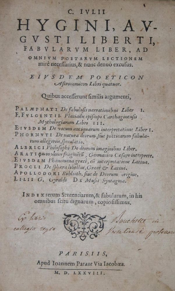 Große Abbildung Nr.1: 136-1587 Hyginus,C.J.: (Verschiedene Gebiete - Varia, Astronomie)