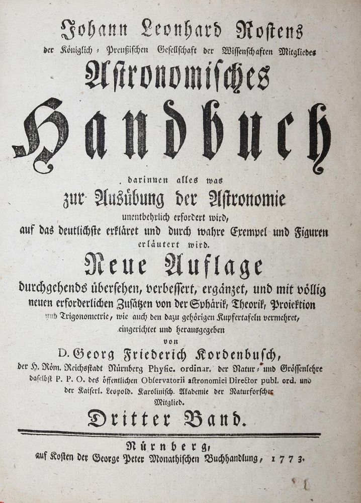 Große Abbildung Nr.2: 136-1591 Rost,J.L.: (Verschiedene Gebiete - Varia, Astronomie)