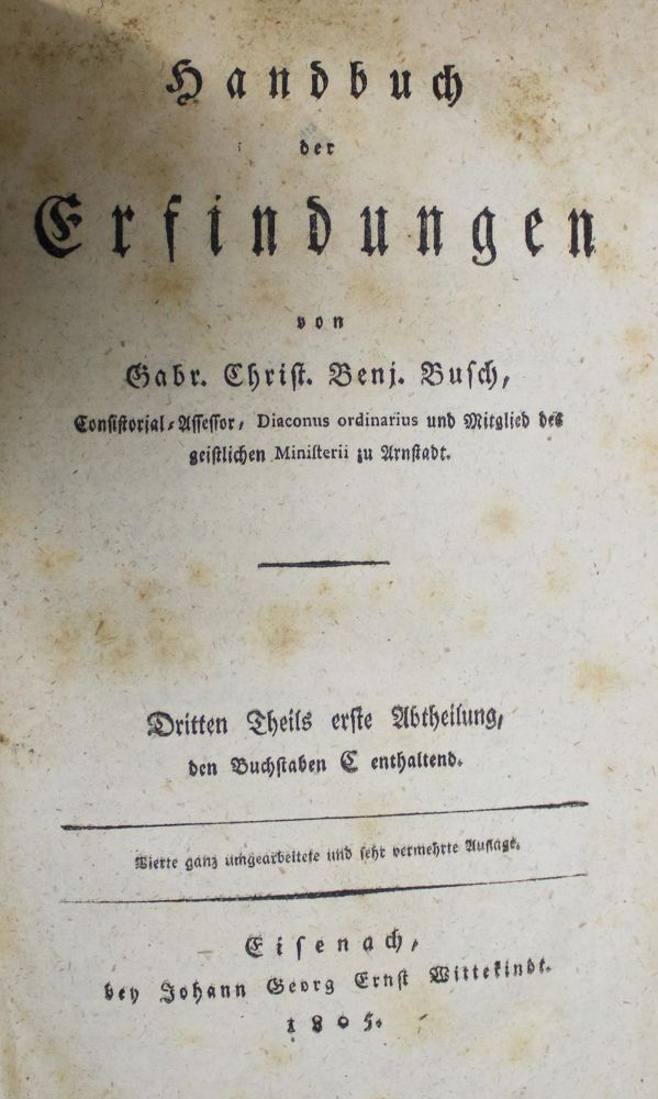 Große Abbildung Nr.112: 136-1612 Busch,G.C.B.: (Verschiedene Gebiete - Varia)