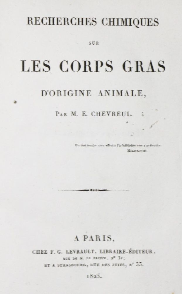 Große Abbildung Nr.1: 136-1616 Chevreul,M.E.: (Verschiedene Gebiete - Varia, Chemie)