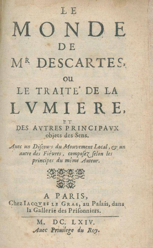 Große Abbildung Nr.1: 136-1618 Descartes,R.: (Verschiedene Gebiete - Varia)