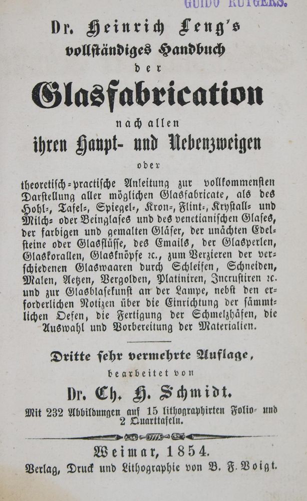 Große Abbildung Nr.1: 136-1639 Leng, H.: (Verschiedene Länder - Geschichte, Glas)