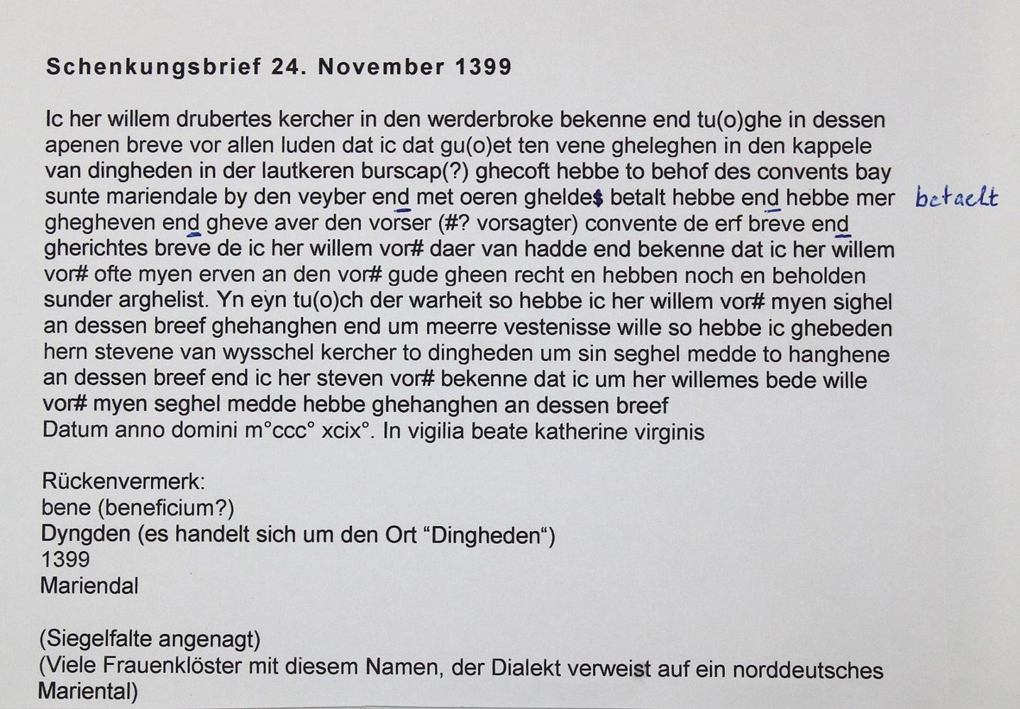 Große Abbildung Nr.3: 136-165 Kloster Marienthal.: (Handschriften, Hamminkeln)